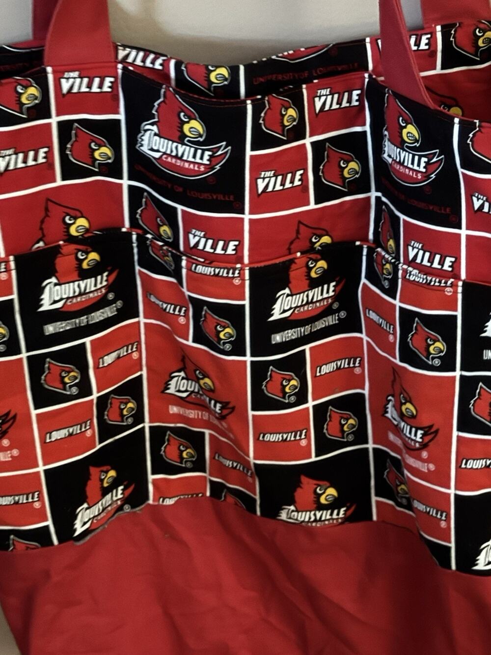 Louisville Cardinals Tote Bag Handbag 16 X 18.5 In